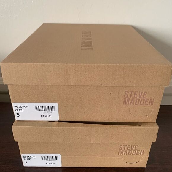 Steve Madden rotation platform slip-on open toe sandal size 7 and 8 light blue - Picture 8 of 8